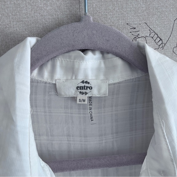 Entro white oversized boxy button down shirt - Picture 2 of 6